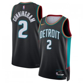 Män Detroit Pistons Tröja Cade Cunningham Nike 2025-26 City Edition Svart Swingman